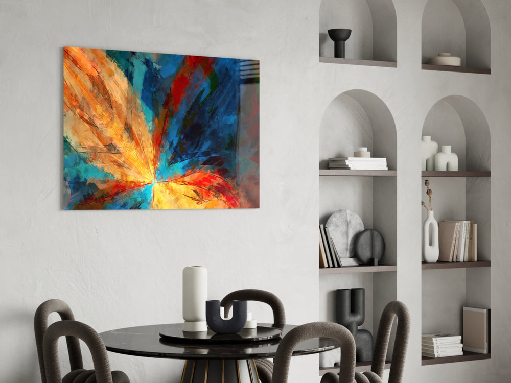 Fractal Flower panel adding editorial mood to a lounge