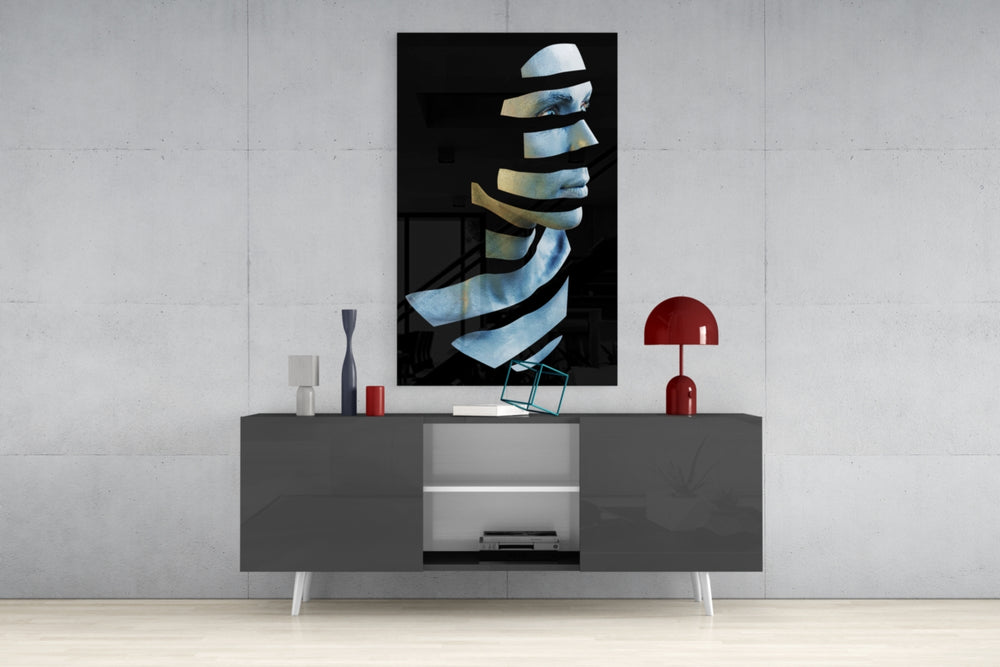 The Future panel catching gallery light to reveal its tactile gloss