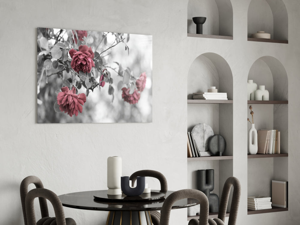 Pink Roses panel adding garden mood to a girl's room