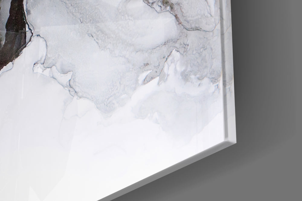 Colored Smoke artwork anchoring a wall with calm luxe palette