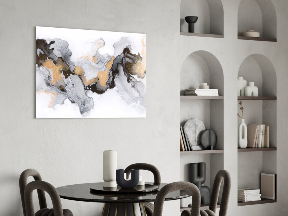 Colored Smoke panel adding statement spirit to a dining room