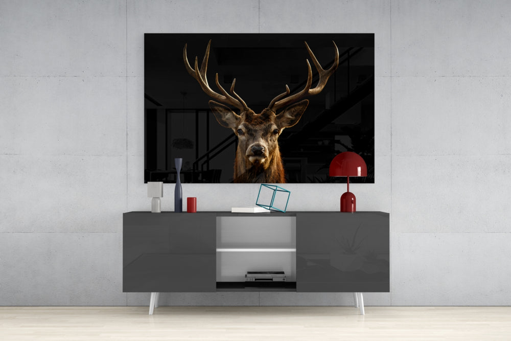 Deer panel catching low light to reveal its tactile ridge