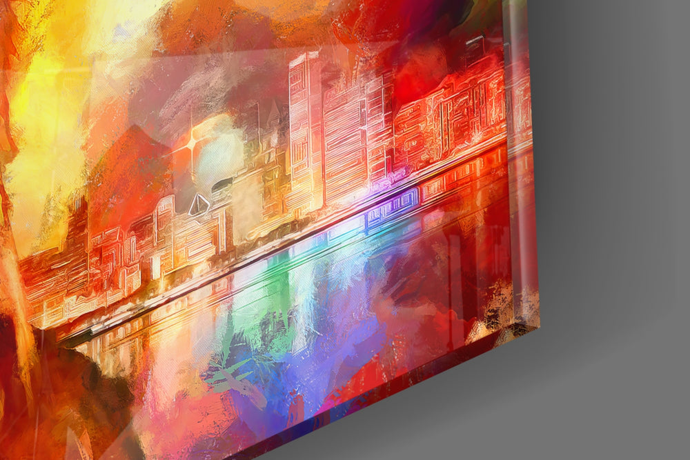 Colorful Eagle artwork anchoring a wall with bold patriotic palette
