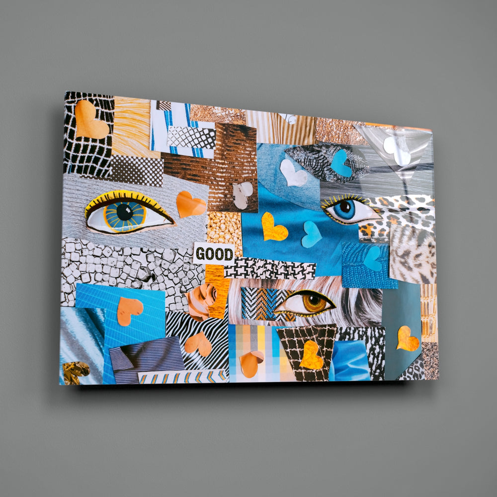 Mood-board panel bringing editorial drama to a contemporary living space