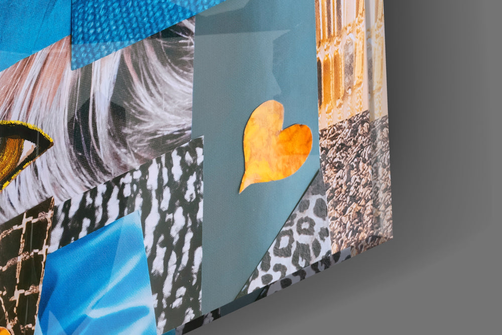 Abstract Confusion artwork anchoring a wall with bold editorial palette