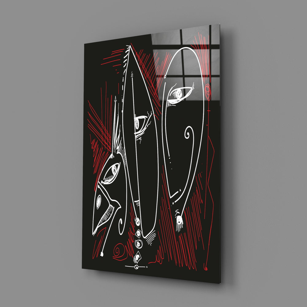 Totem-line panel bringing expressive drama to a contemporary living space