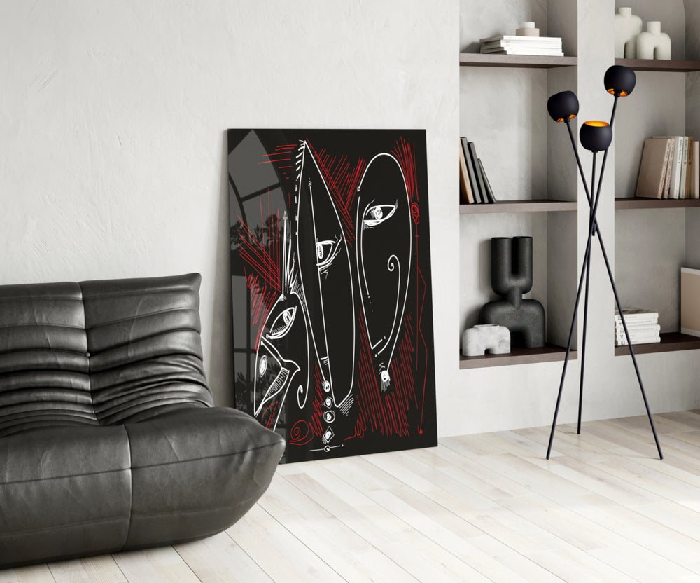 Abstract panel adding statement mood to a teen room