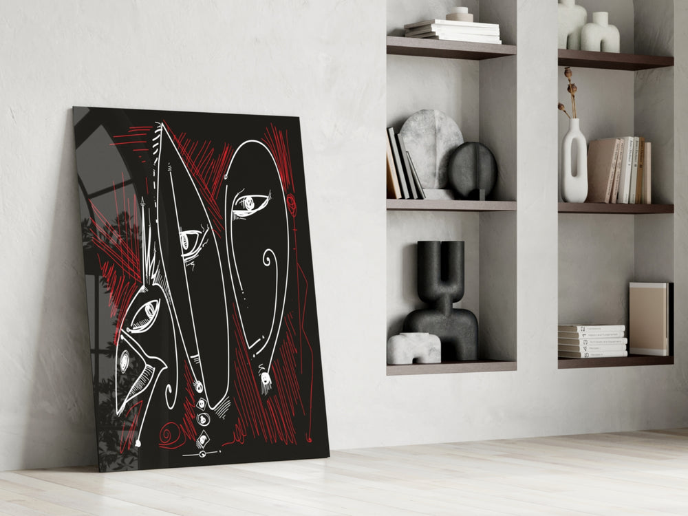 Abstract glass print enhancing an art studio with rebel spirit