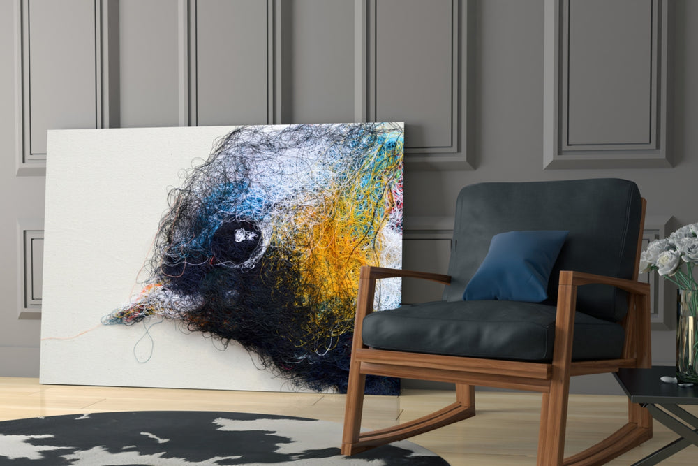 Tiny Bird glass print enhancing a girl's room with cozy spirit