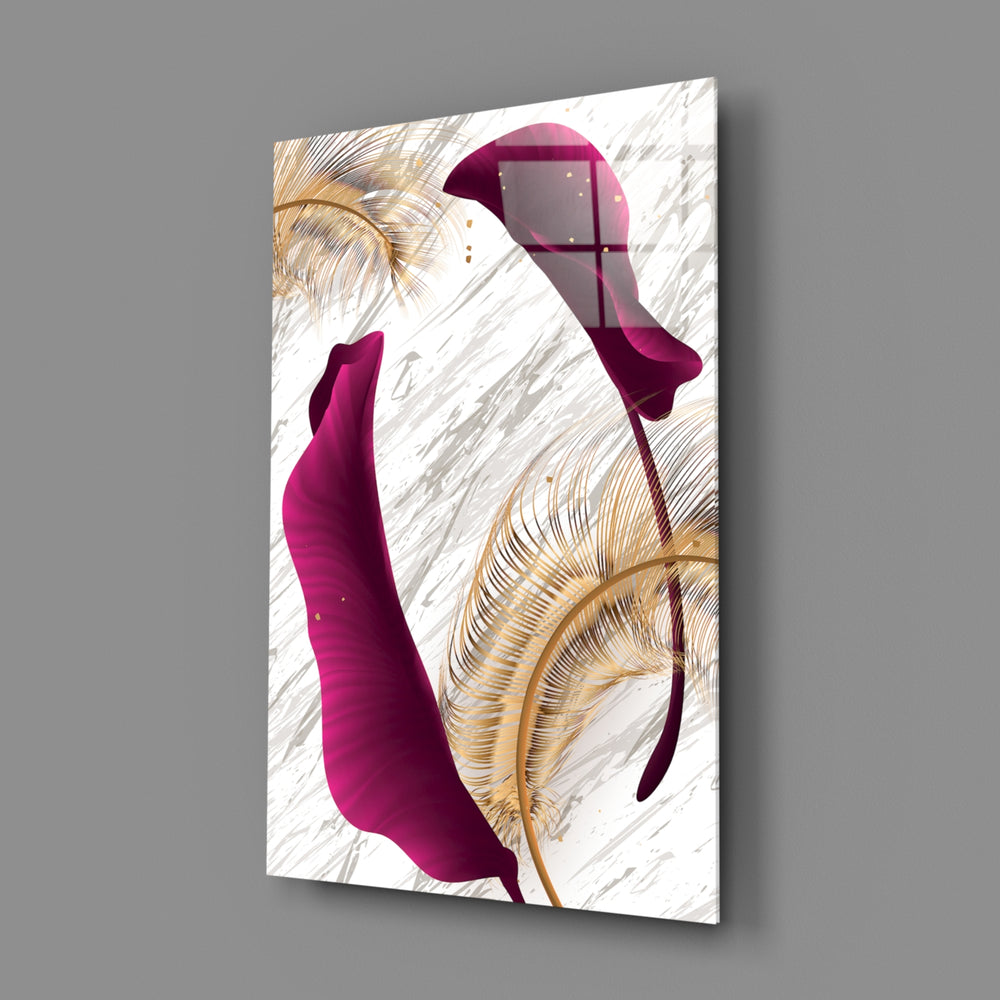 Luxe-botanical panel bringing editorial drama to a contemporary living space