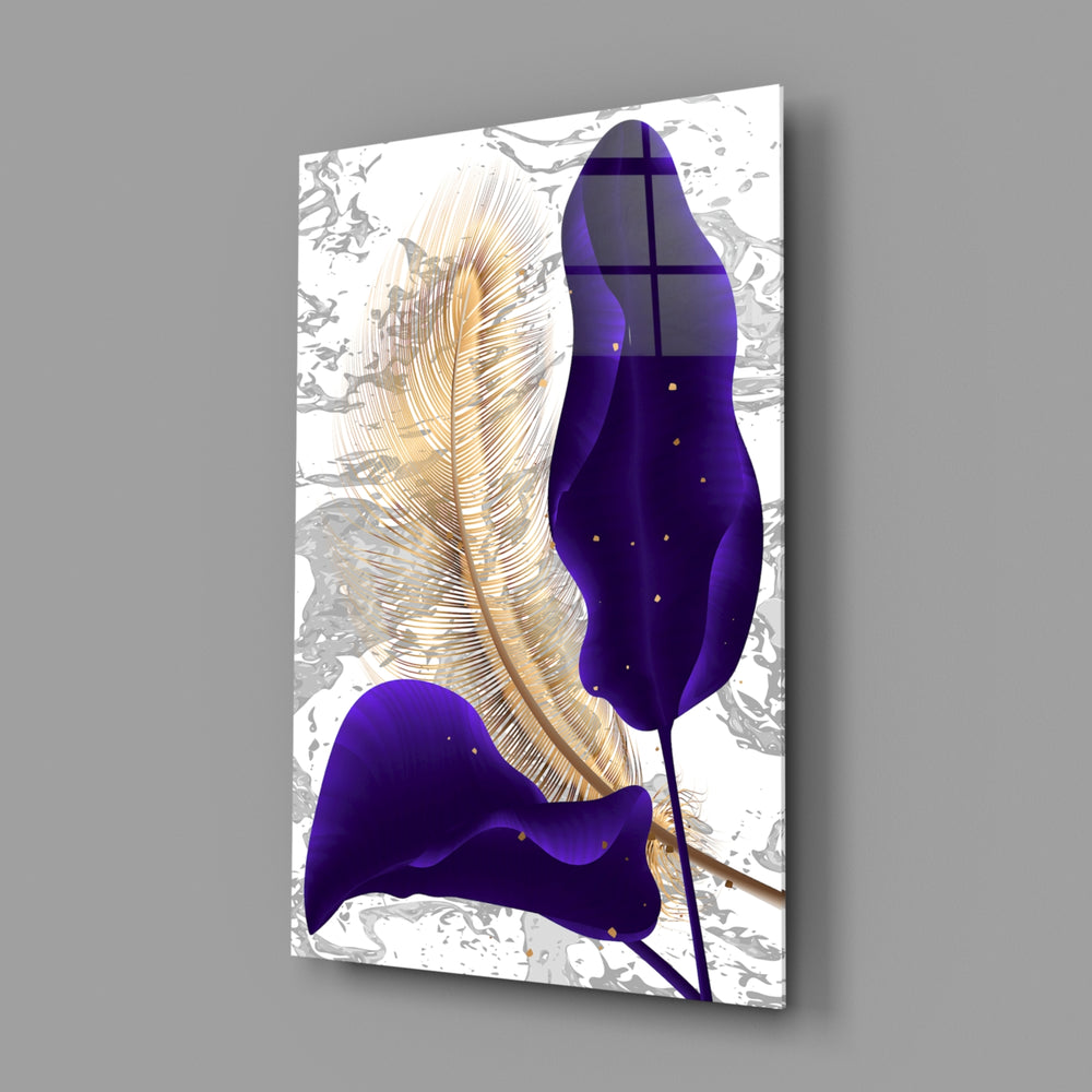 Luxe-botanical panel bringing editorial drama to a contemporary living space