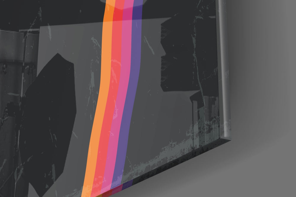 Night Filter artwork anchoring a wall with bold retro palette