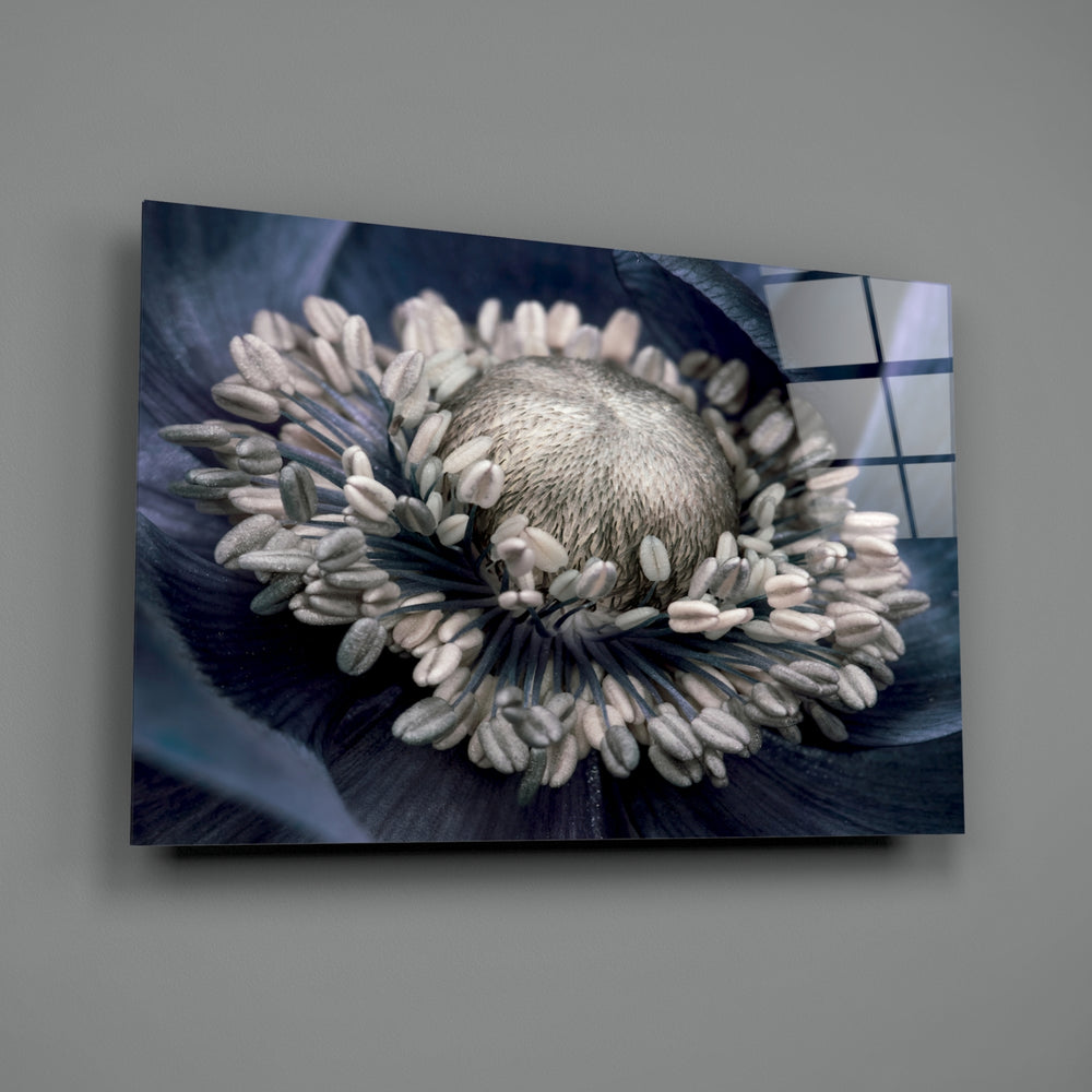 Slate-anemone panel bringing neutral calm to a contemporary living space
