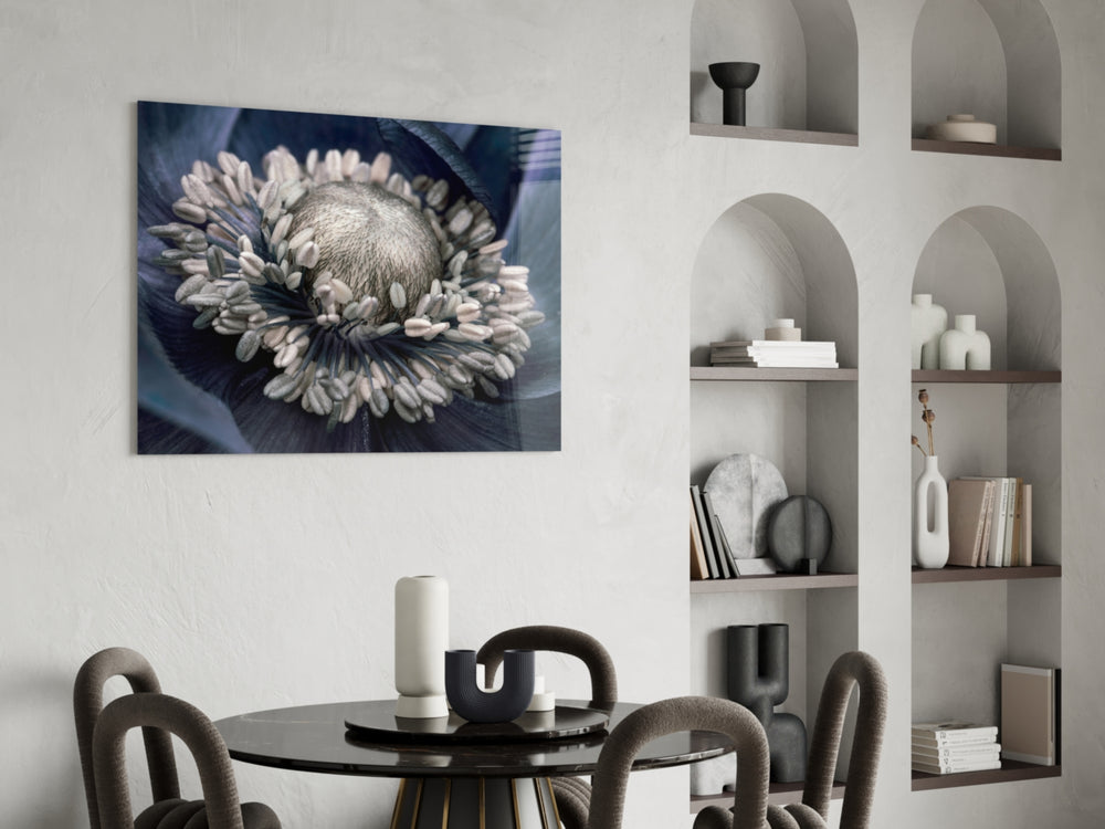 Gray Flower panel adding botanical mood to a study
