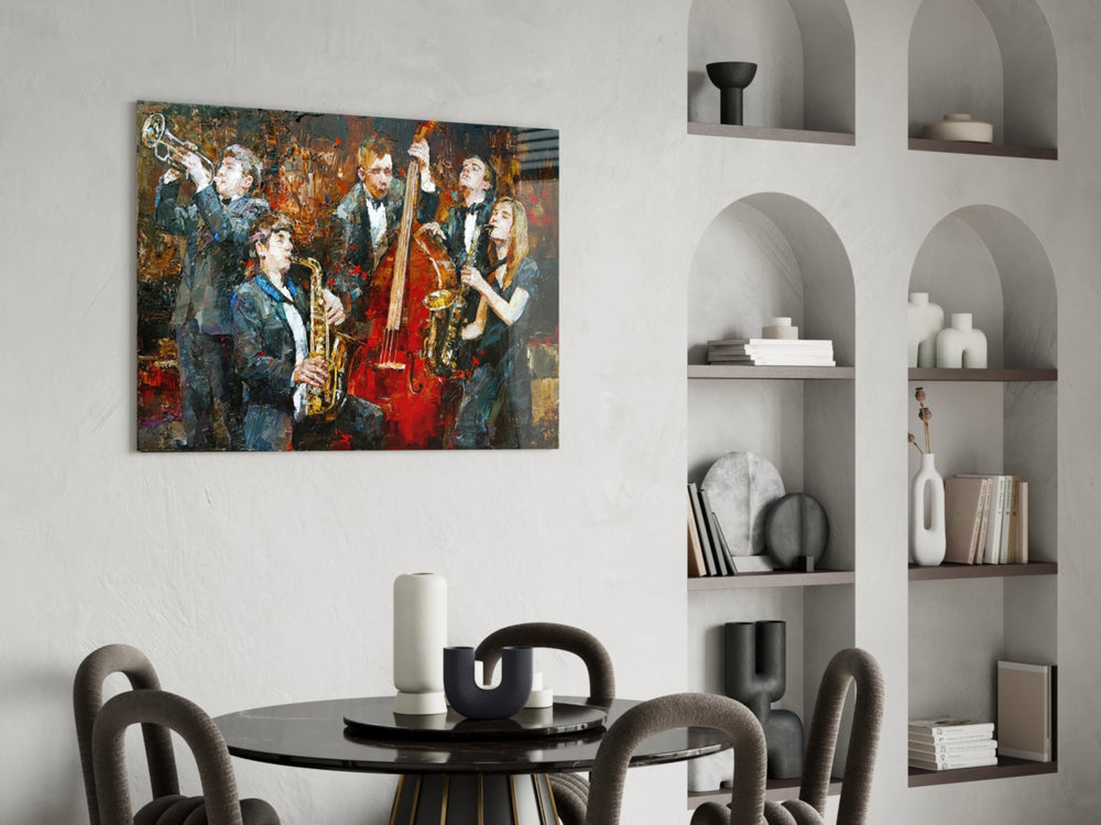 Music Group panel adding jazz mood to a man-cave