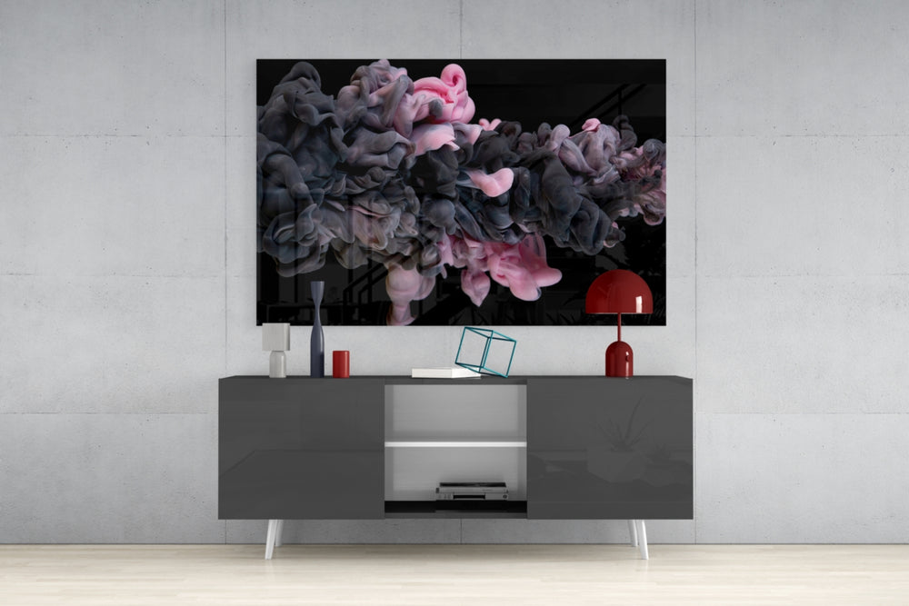 Pink Smoke panel catching low light to reveal its tactile flow