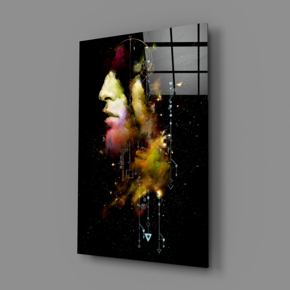 Cosmic-mind panel bringing philosophical drama to a contemporary living space