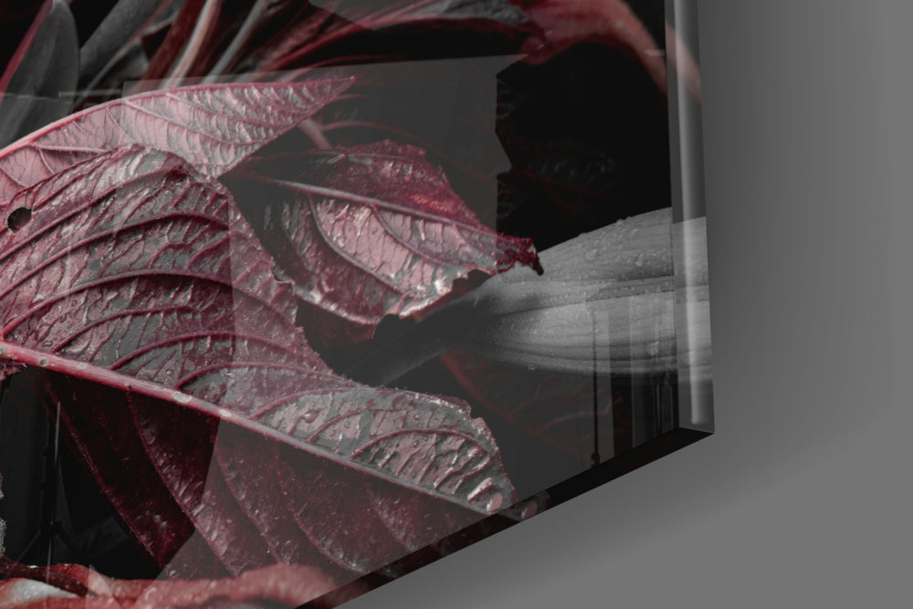 Flowers artwork anchoring a wall with bold romantic palette