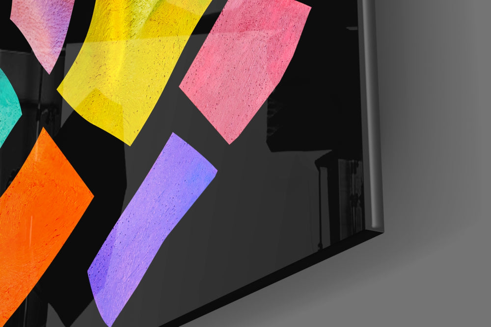 Colorful Spirit artwork anchoring a wall with bold joyful palette