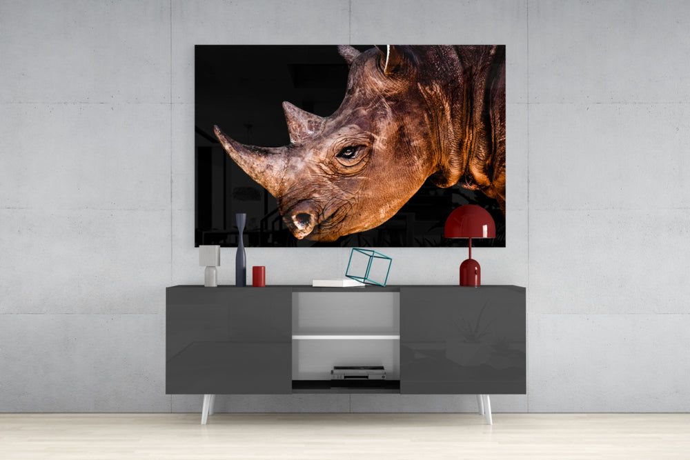 Rhino panel catching low light to reveal its tactile fold