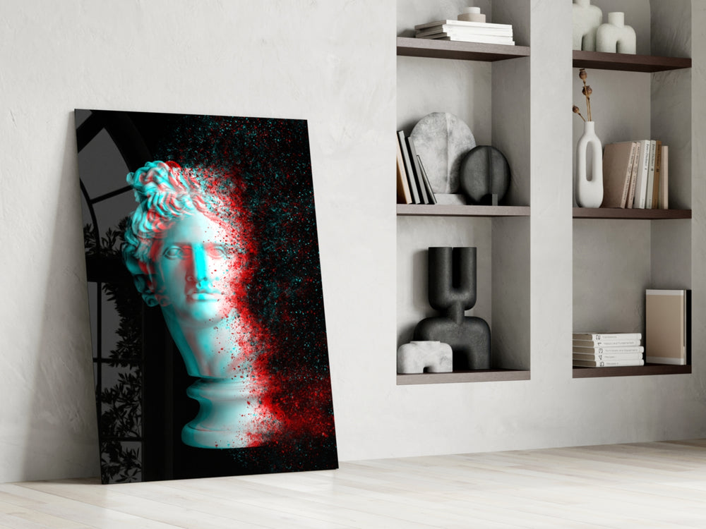 Apollo Dust glass print enhancing a foyer with editorial drama