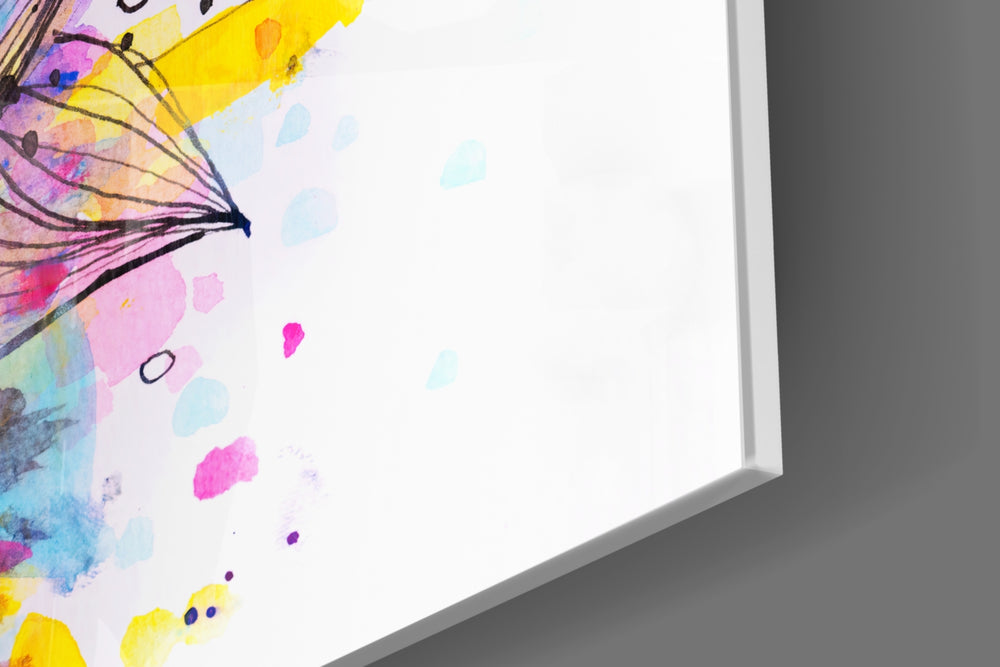 Dreamer artwork anchoring a wall with bold dreamy palette
