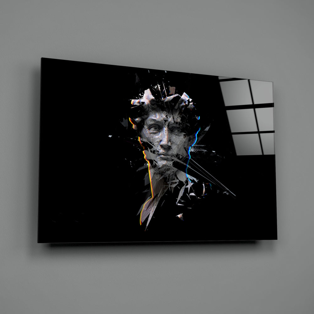 Low-poly panel bringing futurist drama to a contemporary living space
