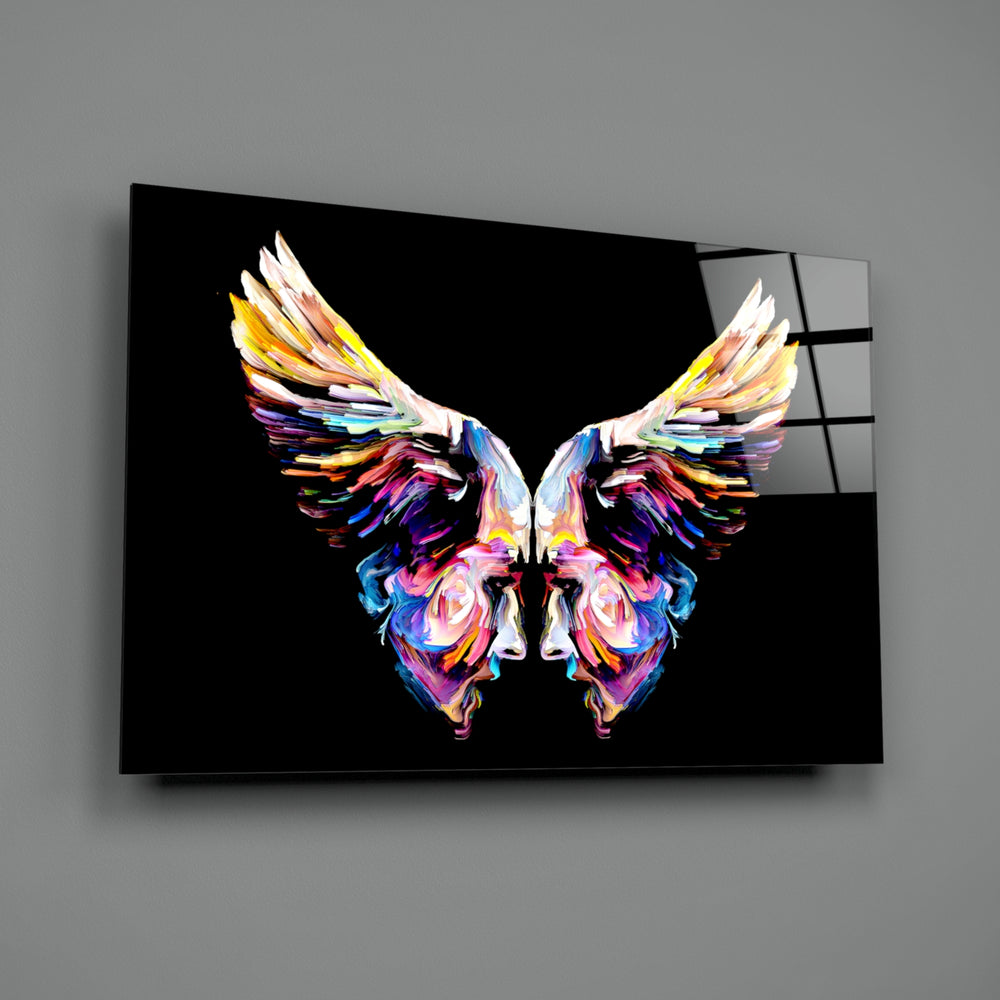 Feather-impasto panel bringing spirited drama to a contemporary living space