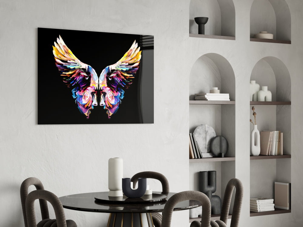 Wings panel adding statement mood to a creative office