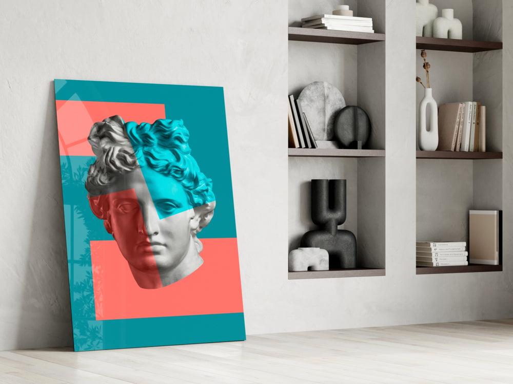 Apollo Memphis glass print enhancing a foyer with editorial drama