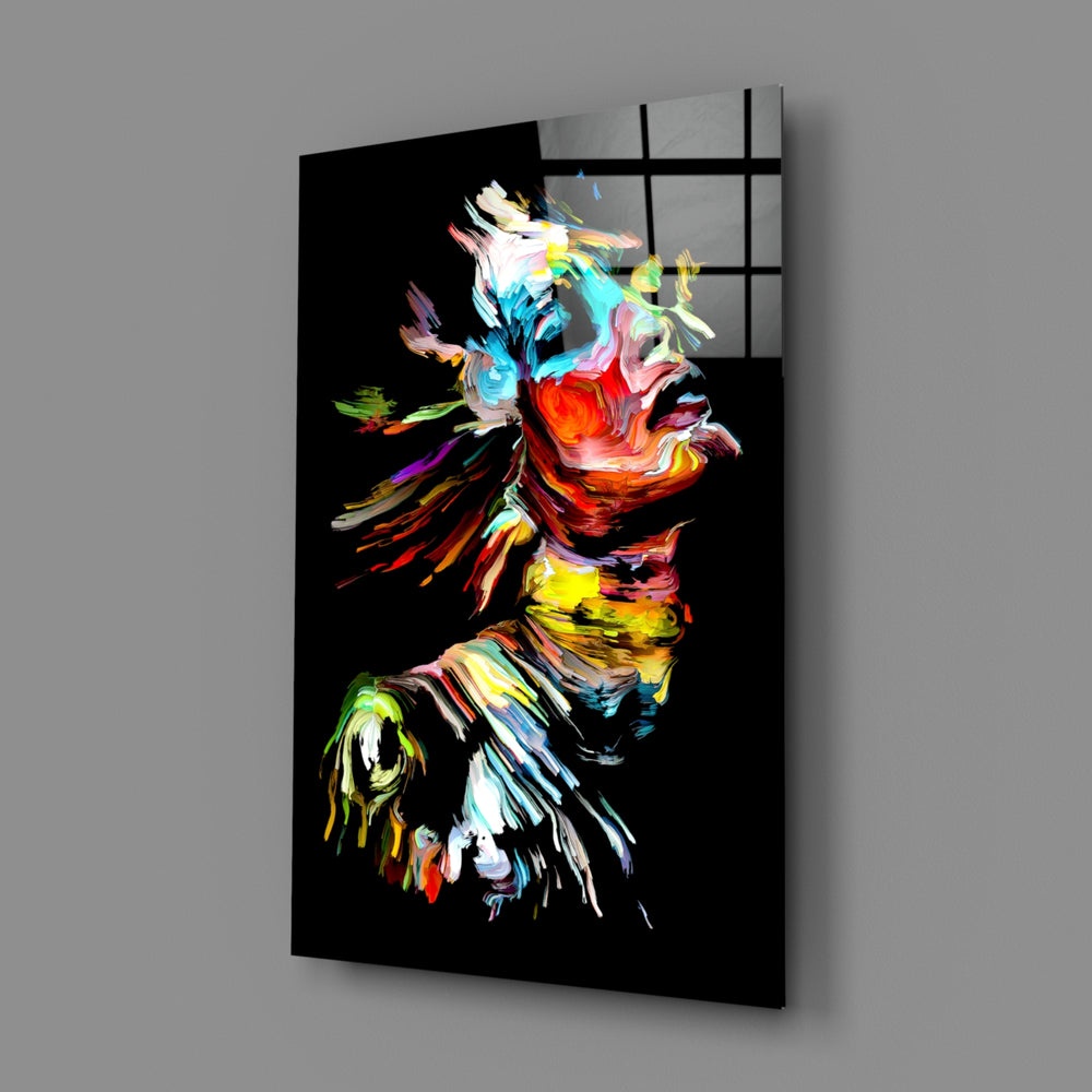 Palette-knife panel bringing emotive drama to a contemporary living space