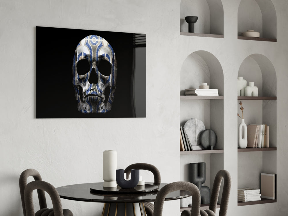 Ornament Skull panel adding darkly-elegant mood to a study