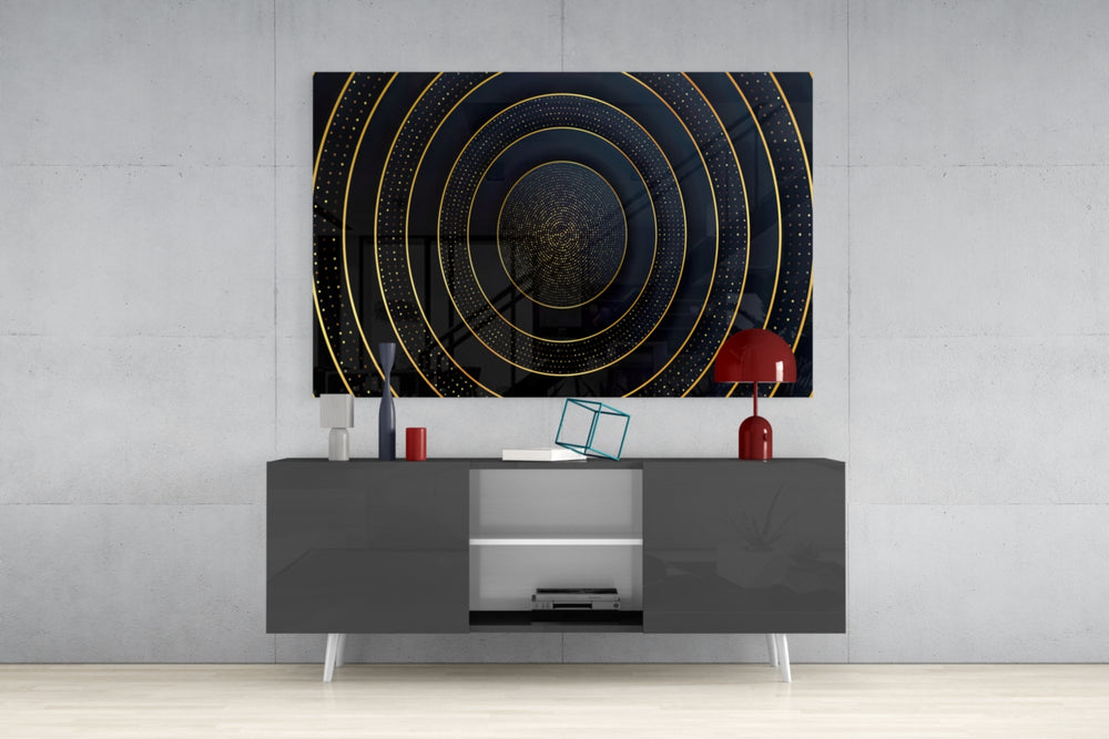 Gold Ripple panel catching low light to reveal its tactile precision