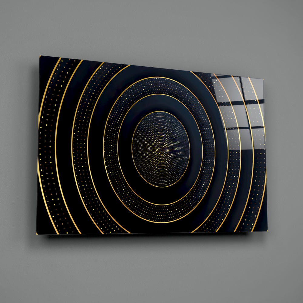 Art-deco panel bringing luxe drama to a contemporary living space