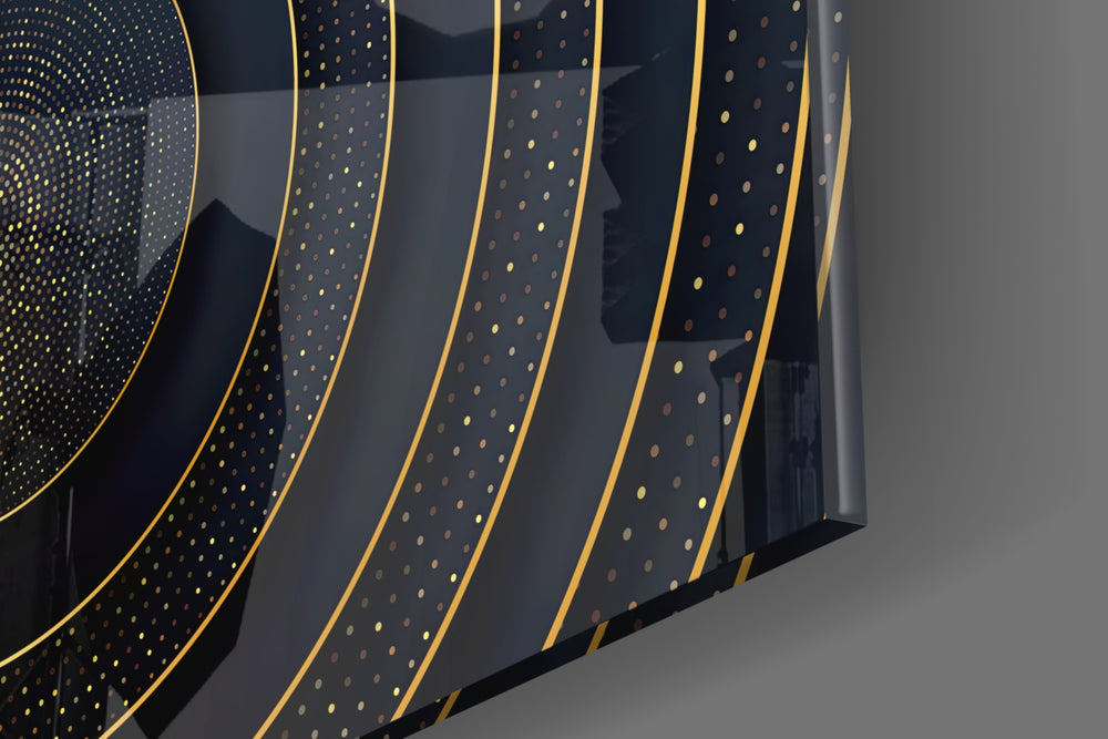 Gold Ripple artwork anchoring a wall with bold luxe palette