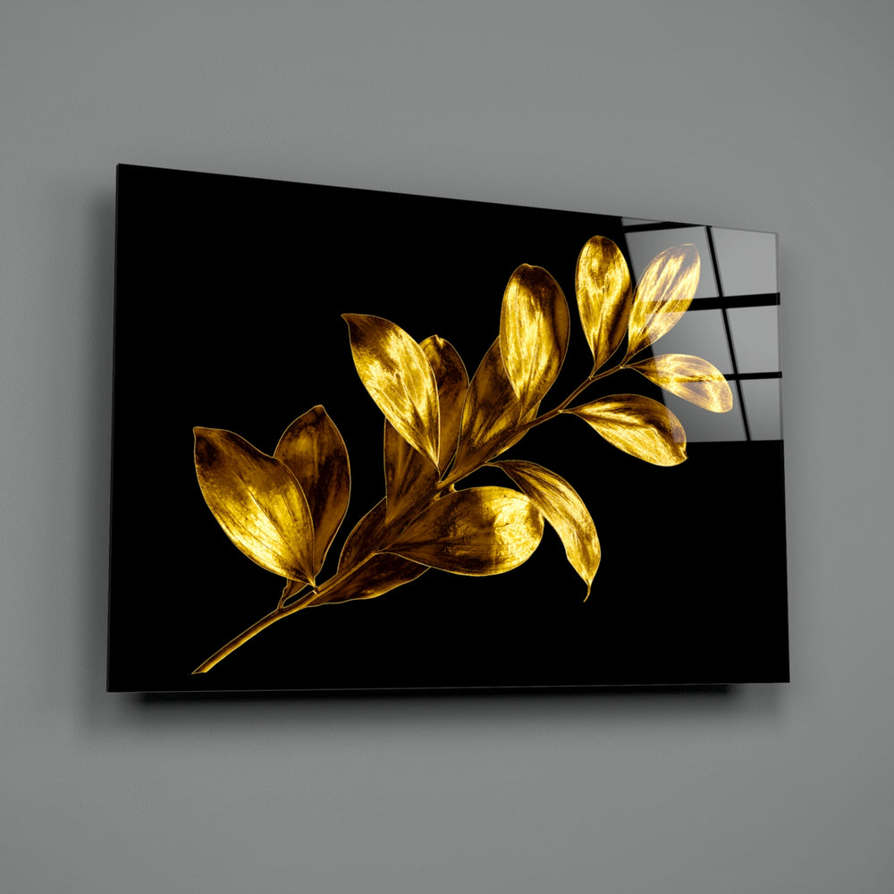 Metallic-leaf panel bringing luxe drama to a contemporary living space