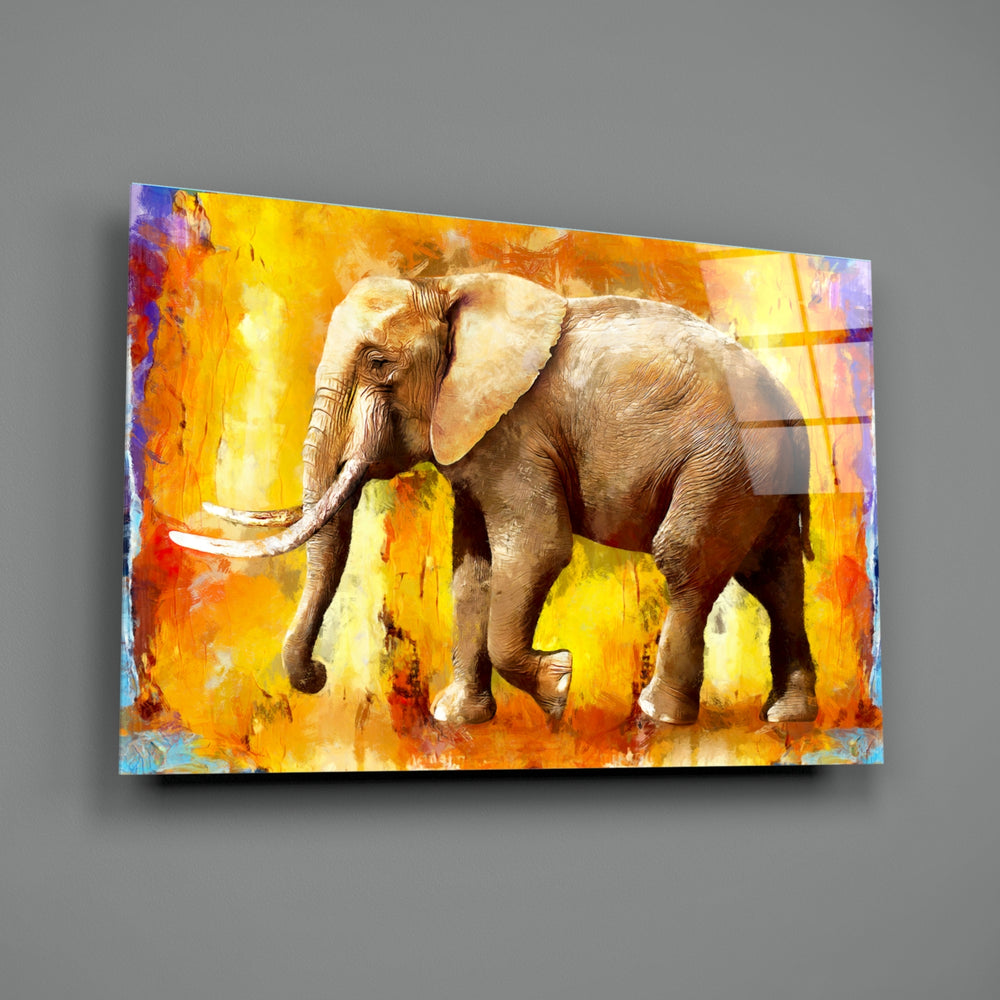 Expressionist-wildlife panel bringing bold drama to a contemporary living space