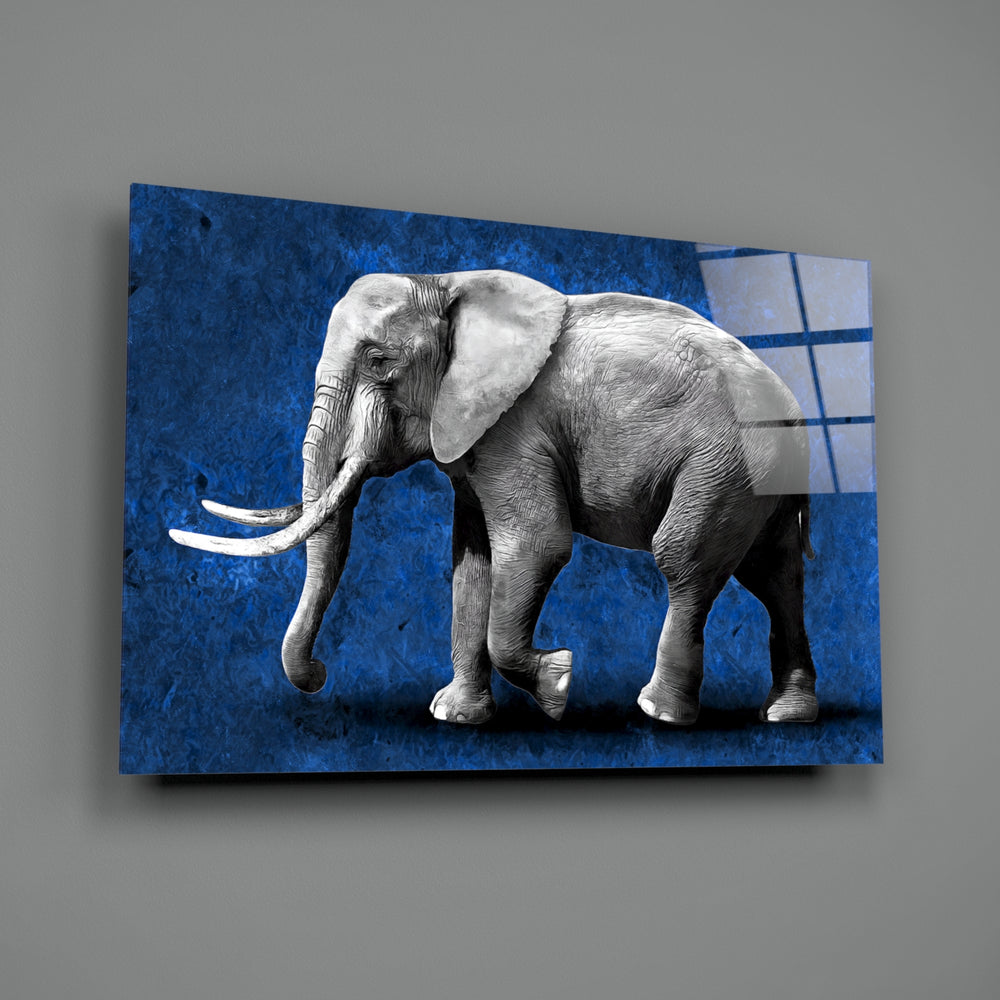 Selective-color panel bringing wildlife drama to a contemporary living space