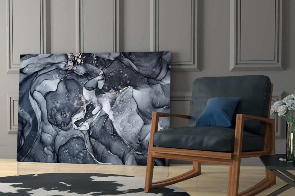 Storm Marble panel adding luxe mood to a master bedroom