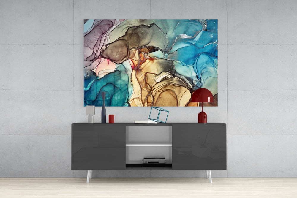 Coastal Marble panel catching gallery light to reveal its tactile bloom