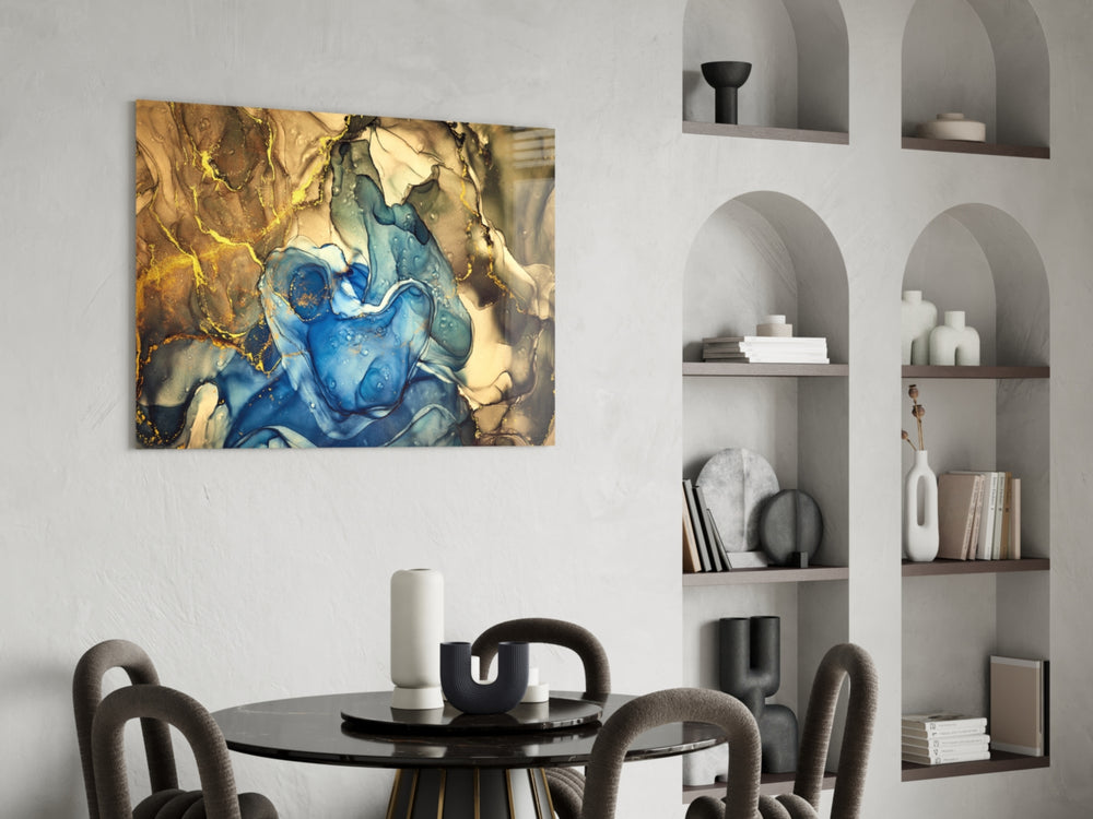 Sapphire Marble panel adding luxury mood to a living room