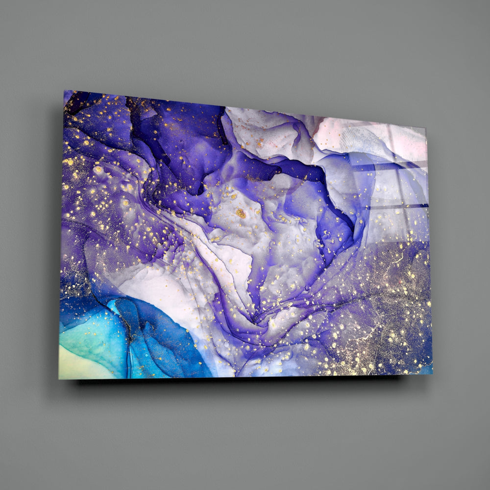 Alcohol-ink panel bringing mystical drama to a contemporary living space