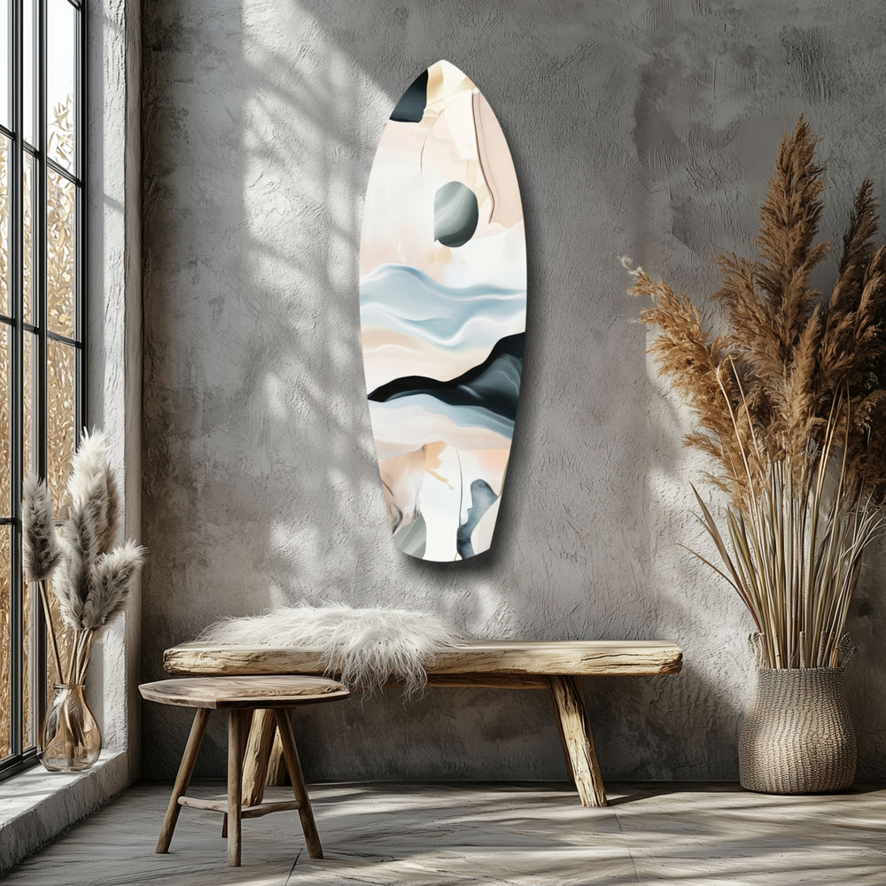 Abstract Sailing Glass Wall Art.