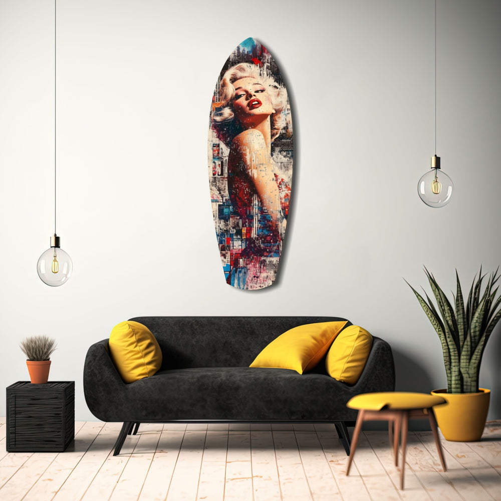 Vintage Dreams Blonde Starlet Glass Wall Art