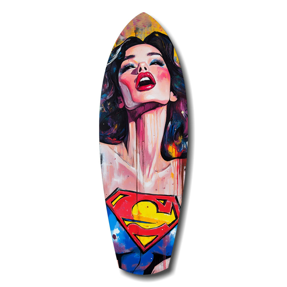 Supergirl Glass Wall Art.