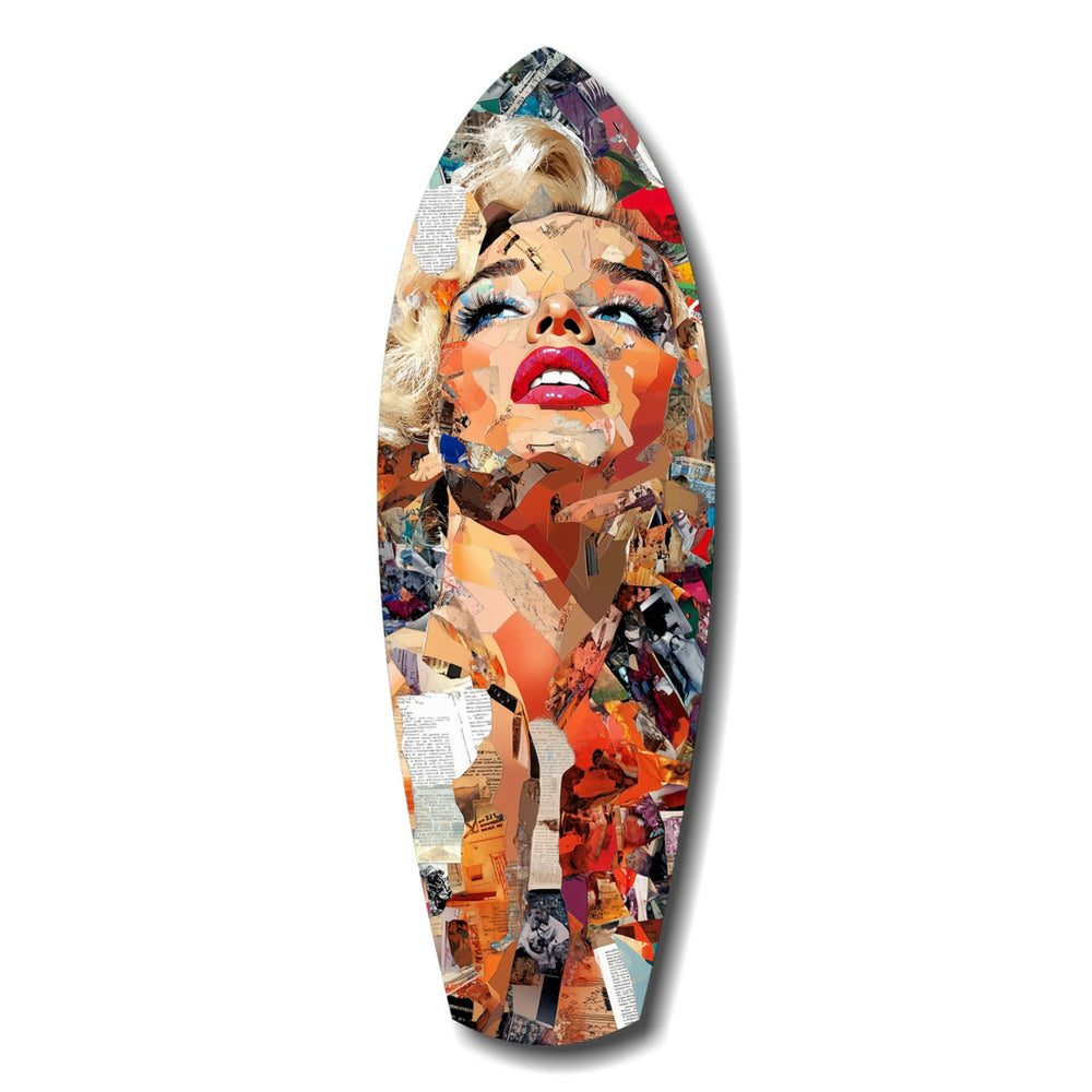 Marilyn Monroe The Shiniest Star Glass Wall Art.