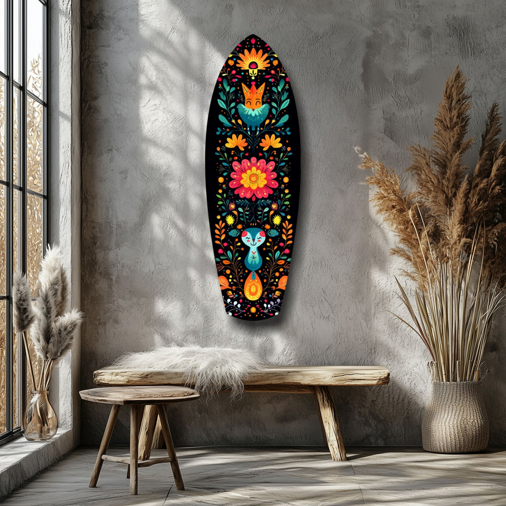 Fox and Rabbit Glass Wall Art.
