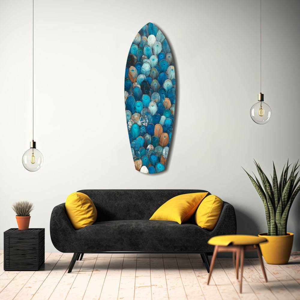 Feathers of the Haven Glass Wall Art.