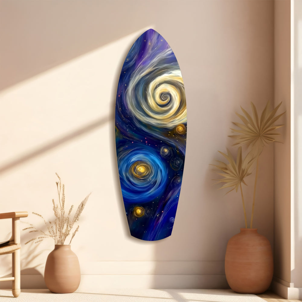 Kinetic Cosmos Glass Wall Art.