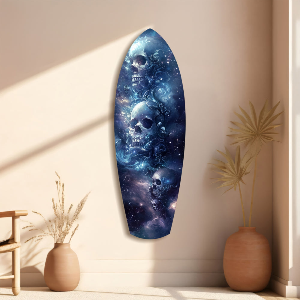 Midnight Skull Nocturnal Shadows Glass Wall Art.